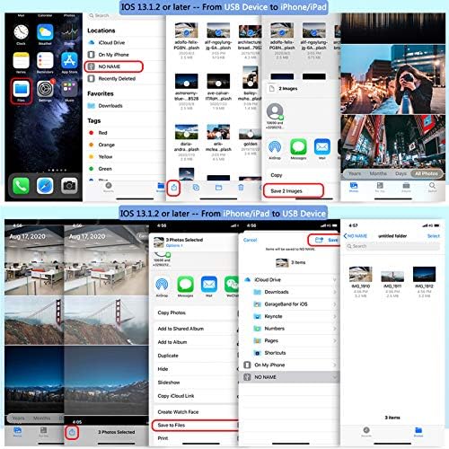 Yıldırım Hub iPad Adaptörü, 6-in-1 Yıldırım HDMI Dijital AV Dönüştürücü, TF ve SD Kart Okuyucu, USB Kamera Adaptörü, Güç Teslimat