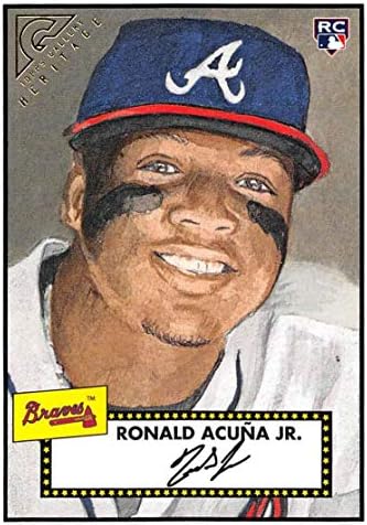 2018 Topps Galeri Miras Beyzbol H-40 Ronald Acuna Jr. Atlanta, Topps'den Resmi MLB Ticaret Kartını Cesaretlendiriyor