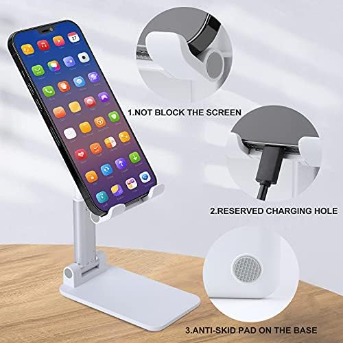 Fransız Boynuz Katlanabilir Cep Telefonu Standı Ayarlanabilir Tablet Tutucu Dağı Ev Ofis Masaüstü Beyaz Tarzı
