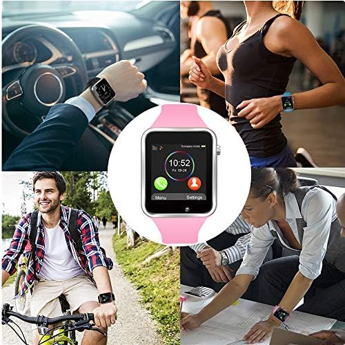 Android ıOS Telefonlar için akıllı saat iPhone Samsung LG ile Uyumlu, WJPILIS Bluetooth Dokunmatik Ekran Spor Izci SIM SD Kart