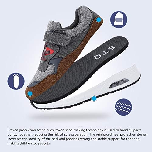 STQ çocuk ayakkabıları hafif nefes Atletik erkek Sneakers Koşu Tenis Sporları için