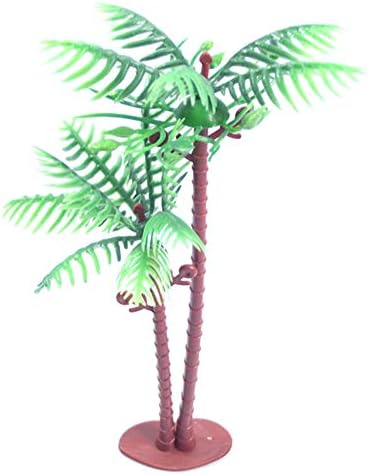 LEAQU 5 Adet Gerçekçi Hindistan Cevizi Palmiye Ağacı Modelleri DIY Minyatür Plaj Peyzaj Ağaçları Manzara Minyatür Peyzaj Aksesuar