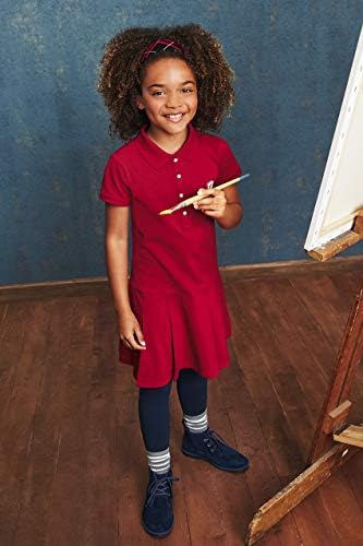 Lands ' End okul Üniforması Küçük Kızlar Kısa Kollu Örgü Polo Elbise