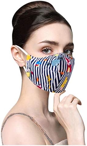 Yetişkin Unisex yüz maskesi toz geçirmez Windproof solunabilir yumuşak rahat çizgi film çizgili baskı Bandana
