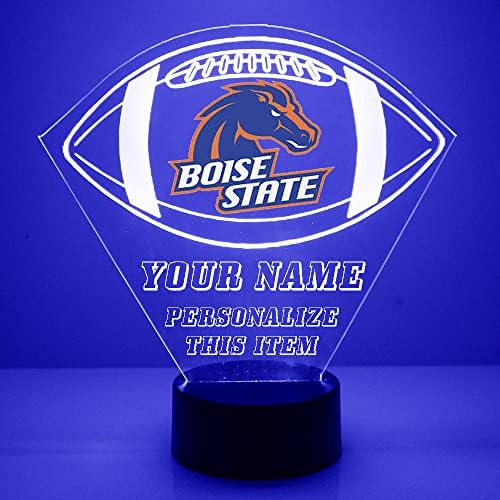 Kolej Futbolu Spor Fan Lambası / Gece Lambası - LED-Ücretsiz Kişiselleştirin-Lisanslı Çıkartma (Boise State Broncos)