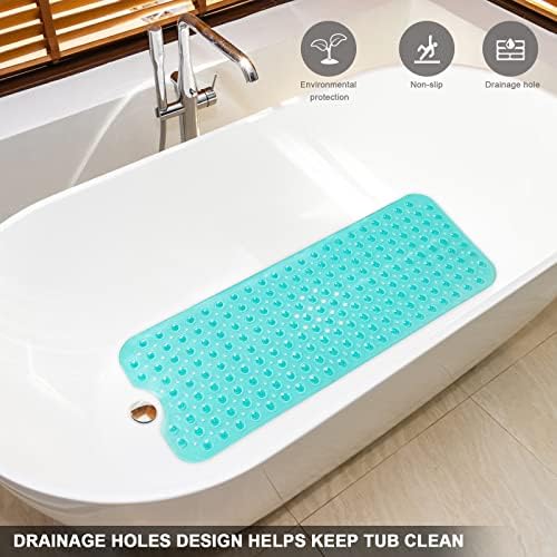 Nother Duş Küvet Mat PVC Küvet Mat ile Ekstra Uzun 39.97, genişliği 15.74 inç Banyo Paspas için Vantuz ile Banyo, otel, Pet Duş