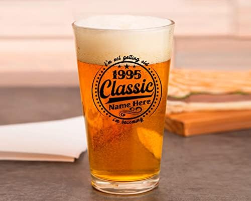 Prezzy Kişiselleştirilmiş Değil Eski Ben Klasik 1995 Bira bardağı Vintage 27th Doğum Günü 27 Yaşında bira bardağı 16 oz