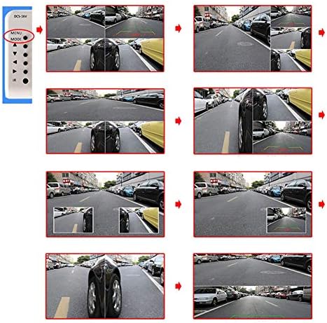 Kamera İşlemci Sistemi, Pratik ve Kullanışlı Güç Kapalı Hafıza Fonksiyonu Monitör Splitter Hafif ve Taşınabilir 4 Kanal Araba