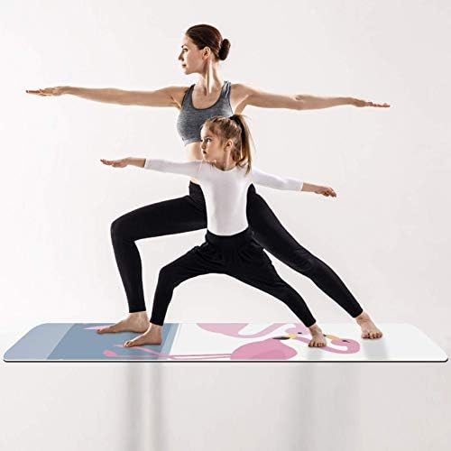 Unicey Flamingo Göl Kamış Sahne Yoga Mat Kalın Kaymaz Yoga Paspaslar için Kadın ve Kız egzersiz matı Yumuşak Pilates Paspaslar,
