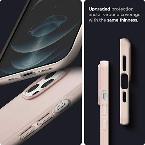 Apple iPhone 12 Pro Max Kılıfı için Tasarlanan Spıgen İnce Fit (2020) - Pembe Kum