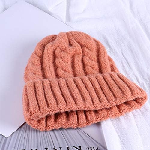ıYBUA 2021 Kış Kadın Tığ Şapka Yün Örgü Bere Sıcak Caps