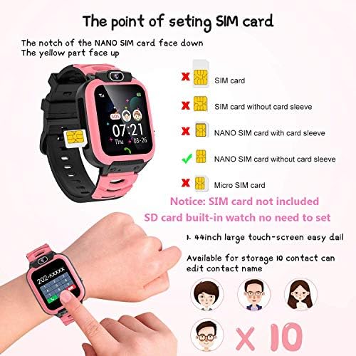 Çocuklar Kızlar için akıllı saat 14 Oyunları ile Smartwatch Video Zamanlayıcı SOS Çağrı HD Kamera Özçekim akıllı saat Yürümeye