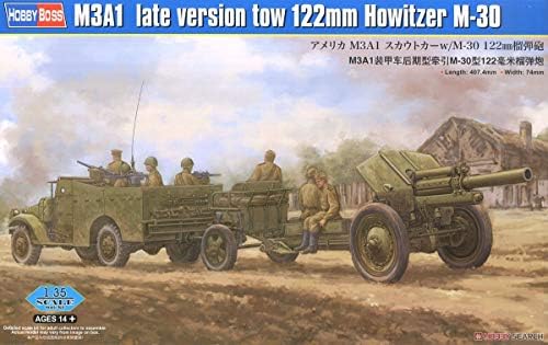 Hobi Boss 1/35 Ölçekli M3A1 Geç Sürüm Tow 122mm Obüs M - 30-Plastik Modeli Yapı Seti 84537