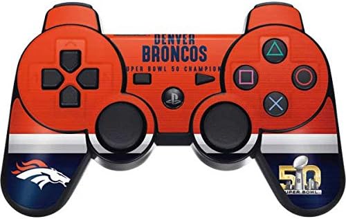 Skinit Çıkartması Oyun Cilt PS3 Çift Şok Kablosuz Denetleyicisi ile Uyumlu - Resmen Lisanslı NFL Denver Broncos Super Bowl 50