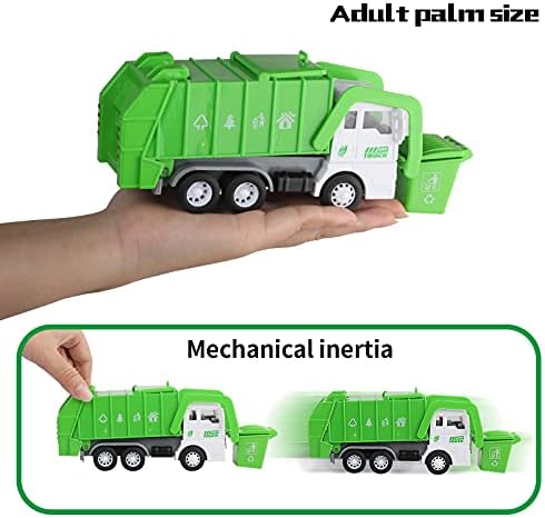 Oyuncak Araçlar Set 3 Paketi Sanitasyon Kamyon Araba Modeli Çöp Kamyonları Su Tankeri Playset ile 8 Tabela Sürtünme Güç için