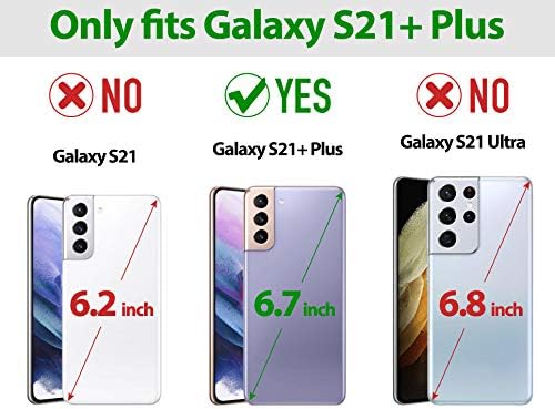 SHİELDON Galaxy S21 + Artı 5G Kılıf, Hakiki Deri Cüzdan Kılıf Folio Kapak Standı Özelliği RFID Engelleme Kart Yuvaları ile Manyetik