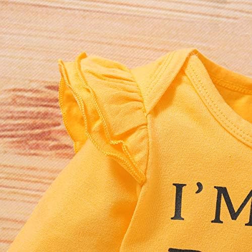 3 ADET Yenidoğan Bebek Kız Kıyafetler Bebek Mektup Uzun Kollu Romper Tops Çiçek Pantolon Kafa Güz Giyim Seti