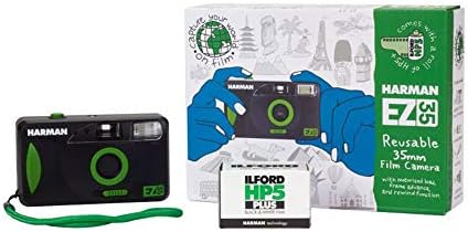 Flaşlı ve HP5+ 35mm 36 Pozlama Film Rulolu Ilford Harman Yeniden Kullanılabilir Motorlu Kamera