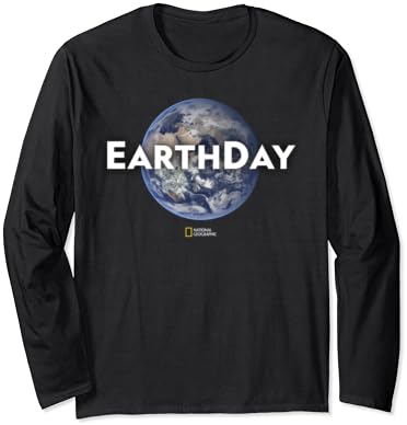 National Geographic Dünya Günü Küre Logosu Uzun Kollu T-Shirt