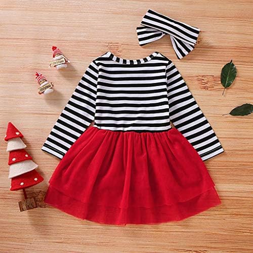 Kehen-Toddler Bebek Kız Noel Elbise Kış Tatil Çirkin Noel Baba Elbise Çizgili Prenses Rahat Sundress Playwear