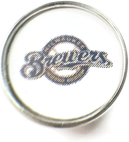Yapış Takı Moda MLB Logo Milwaukee Brewers 18MM-20MM Jewlery Yapış Charm