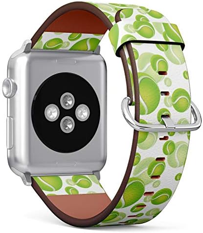 Q-Fasulye Kordonlu Saat, Küçük Apple Watch 38mm / 40mm ile Uyumlu - Yedek Deri Bant Bilezik Kayışı Bileklik Aksesuar / / Tenis