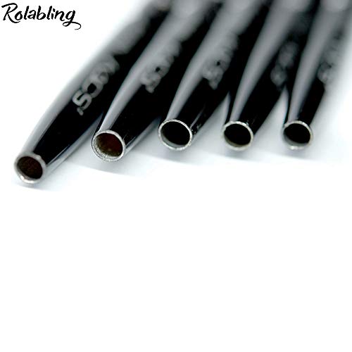 Rolabling Tırnak Fırçası Kolinsky Sable Akrilik Nail Art Fırçalar UV Jel Tırnak Boyama Kalem Fırçalar Set 5 adet (1 takım)