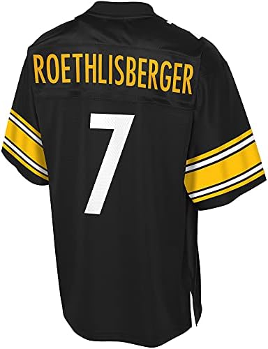 NFL PRO LİNE erkek Ben Roethlisberger Siyah Pittsburgh Steelers Takım Oyuncusu Forması