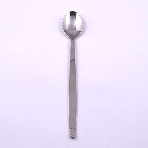 Mepra AZC10161125 Acqua Paslanmaz Çelik Buzlu Çay Kaşığı, [48'li Paket], 18,5 cm, Gümüş Kaplama, Bulaşık Makinesinde Yıkanabilir