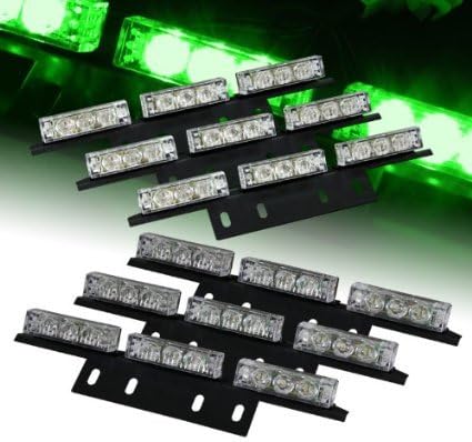 DIYAH 54 LED Yüksek Yoğunluklu LED ışık Bar Kolluk Acil Tehlike Uyarı Strobe ışıklar iç Dash cam (yeşil)