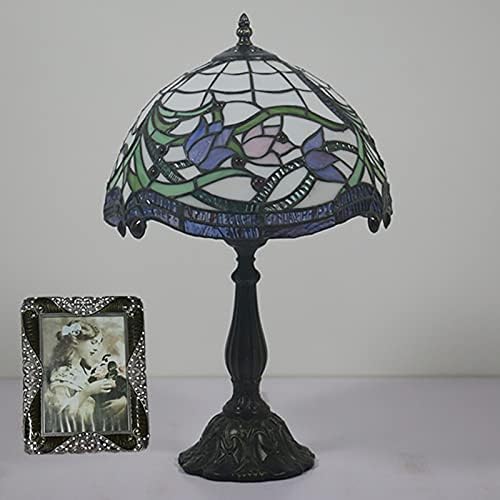Pastoral Masa Lambası Tiffany masa lambası Retro Tarzı Okuma Aydınlatma Lale Vitray Abajur Oturma Odası Yatak Odası iç mekan