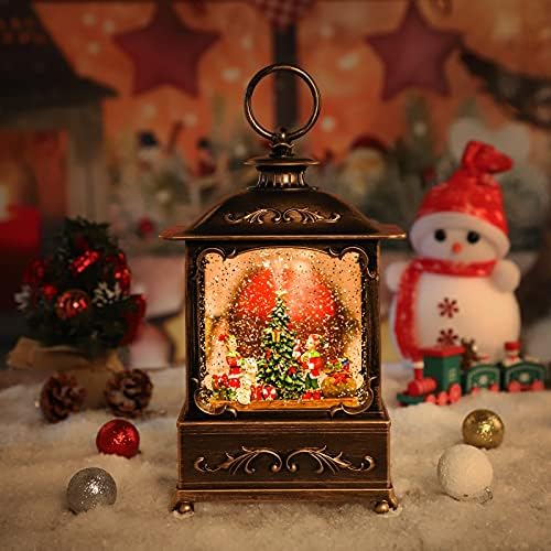Yaktı Noel Kar küresi Fener-USB + Müzik ile Noel Su Fener Kar Küresi Taşınabilir Yaratıcı Sevimli Noel Kapalı Süslemeleri ve