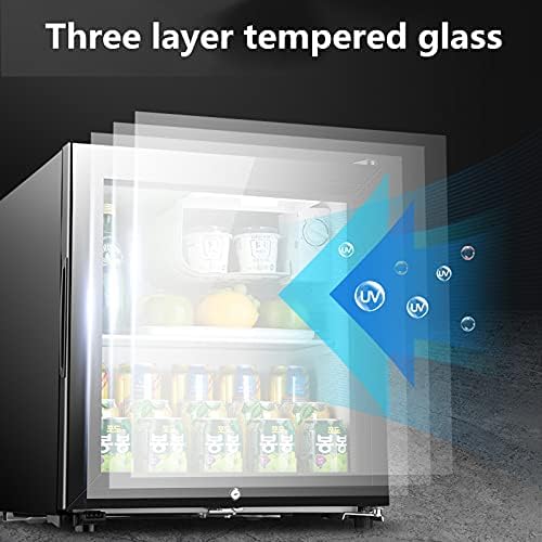 İçecek Buzdolabı Ve Soğutucu İçecek Buzdolabı - Cam Kapılı Küçük İçecek Dispenseri Makinesi Ev, Ofis Veya Bar için Çıkarılabilir,