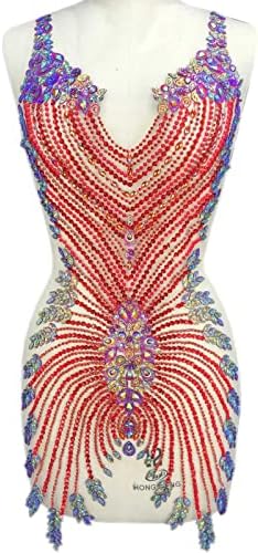 LıFDTC Vücut Korse El Yapımı Başarmak on Rhinestones Kristaller Emboridered Couture Tasarımcı DIY Yamalar Aplikler ıçin Giysi
