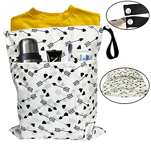 Amorezz 2 ADET Bebek Bezi ıslak kuru çanta, Büyük 16x13 Su Geçirmez Bez, kullanımlık Seyahat Plaj Havuzu Yoga Spor Çanta için