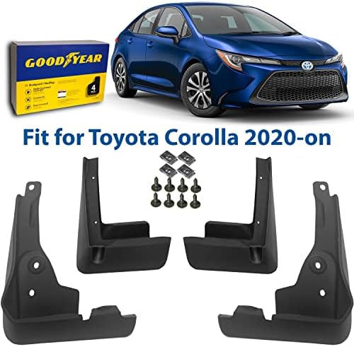 Toyota Corolla Sedan Sport 2020-2022 için Goodyear Çamur Kanatları, Çift, Ağır Hizmet Tipi Termoplastik, Özel Fit, Kurulumu Kolay,
