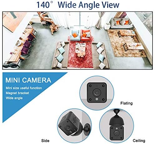 DOTSOG Mini Gizli Kamera Casus Kamera WiFi Küçük Kablosuz Full HD 1080 P Video Kamera ile Gece Görüş Hareket Sensörü için iPhone