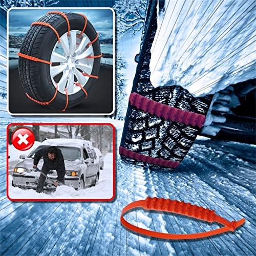 10 Set Kaymaz Kablo Bağları için Araba Kar ve Çamur üzerinde Yükseltilmiş Plastik Kar Zincirleri SUV Arabalar için Kravat Tipi