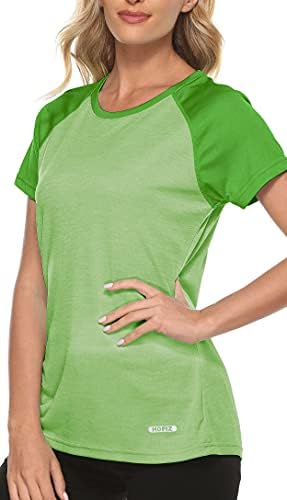 MoFiz kadın Kısa Kollu UPF 50 + Güneş Koruma Spor T-Shirt Hızlı Kuru Koşu Egzersiz Atletik Tee Üst