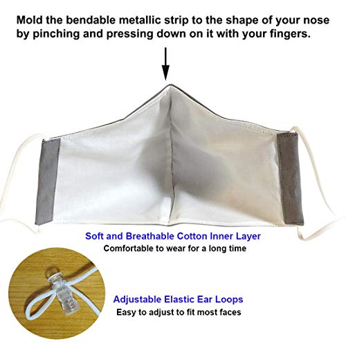 100 Pamuk Ayarlanabilir Yeniden Kullanılabilir Yıkanabilir Yüz Ağız Maskesi Bez Kapağı