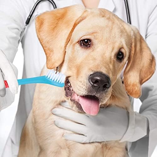 2 ADET Pet Diş Fırçası Pet 360 Derece Diş Fırçası Çift Uçlu Diş Fırçası Oral Temizlik Malzemeleri Köpekler ve Kediler için Ağız
