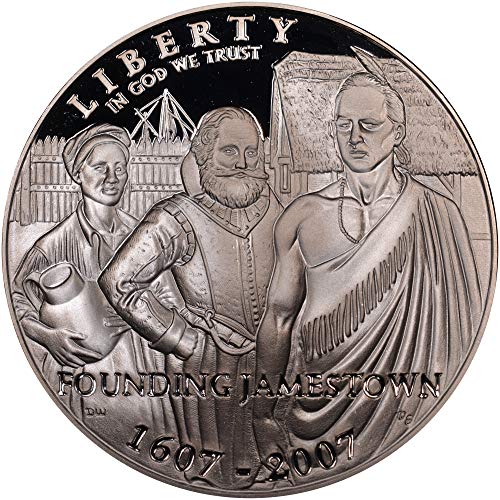2007 P Jamestown 400. Yıldönümü Hatıra Kanıtı Gümüş Dolar DCAM ABD Nane