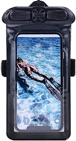 Vaxson Telefon Kılıfı Siyah, Motorola Moto G6 Artı Su Geçirmez Kılıfı Kuru Çanta ile Uyumlu [Değil Ekran Koruyucu Film ]