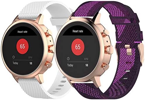 Fit için Garmin Vivoactive 4 s Bantları için Kadın Erkek, 18mm Naylon ve Silikon Spor Yedek Watch Band Bilekliği Sapanlar Bilezik