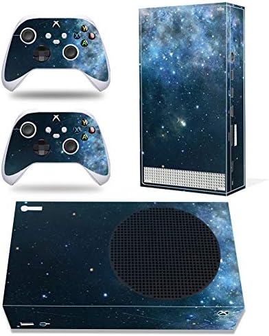 DOMILINA Xbox Serisi S Cilt Çıkartmaları, Microsoft Xbox Serisi S Konsolu ve Denetleyicileri için Tam Vücut Vinil Çıkartma Kapağı-Mavi