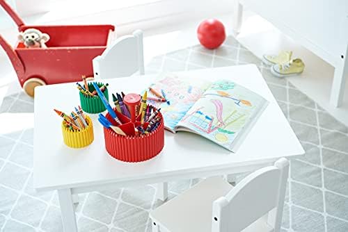 Crayola Yuvarlak Depolama Organizatör-Yaratıcı Çocuk Masası Organizatör İle 5 Bölümler Saklamak İçin Kalemler, Kalemler, Boya