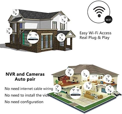 YXMN Ev Kablosuz Güvenlik Kamera Sistemi H. 265 NVR kiti Kablosuz Gözetim 4 adet Akıllı WiFi CCTV IP 1080 P 2MP Gece Görüş Açık