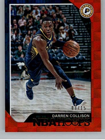 2018-19 NBA Çemberler Kırmızı Dama Tahtası 192 Darren Collison SER/15 Indiana Pacers Panini tarafından yapılan Resmi Ticaret