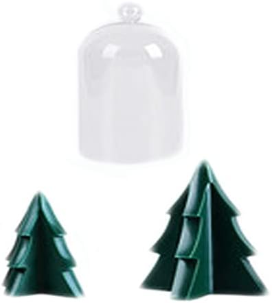 Geometrik Noel Ağacı Kokulu Mum Noel Koku doğum günü hediyesi (Geometrik Noel Ağacı Cam Kapak Seti)