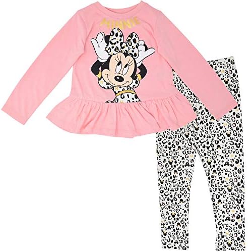 Disney Minnie Mouse Uzun Kollu Grafikli Tişört ve Tayt Seti